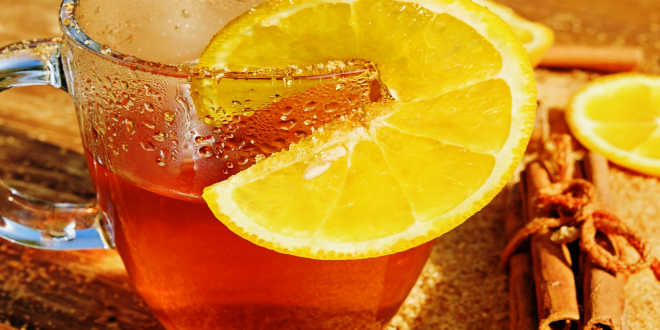 Cinnamon tea with lemon