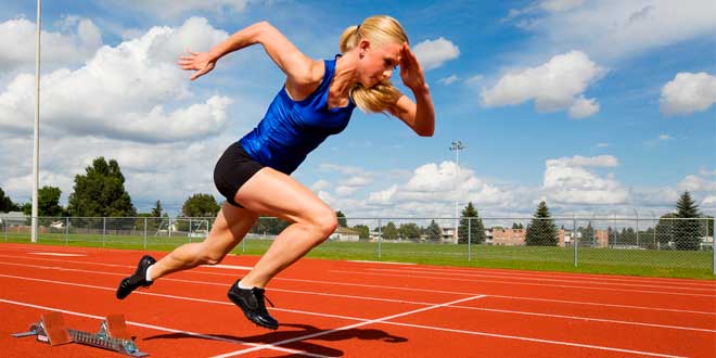 Woman running Woman running