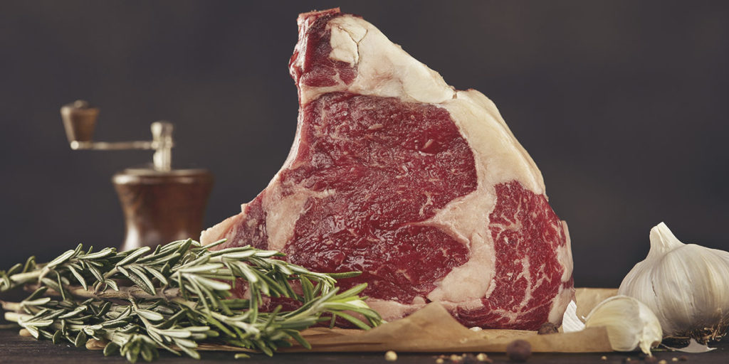 Beef meat with garlic and rosemary Beef meat with garlic and rosemary