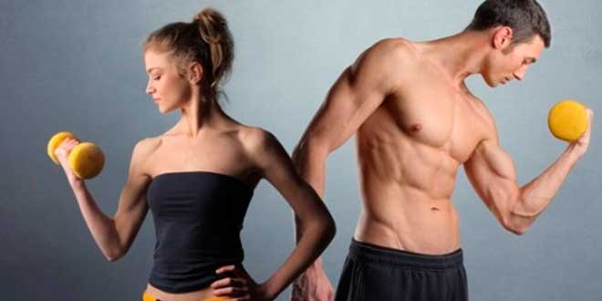 A couple doing exercise