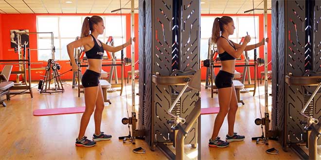 Cable biceps exercise Cable biceps exercise