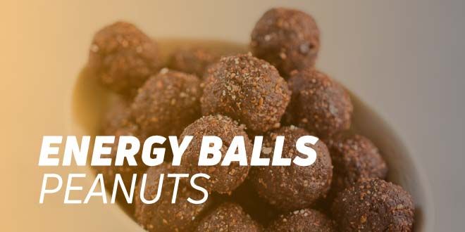 Energy Balls with Peanut Butter, Chocolate Protein, and Caramel