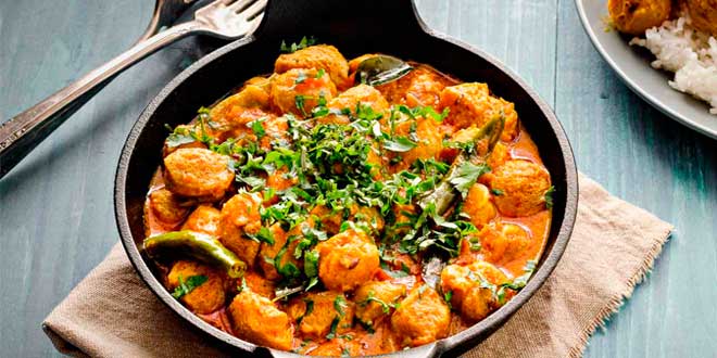 Veggies cooked in coconut milk