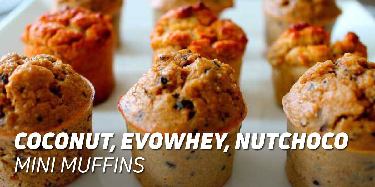 Coconut, Evowhey Nutchoco Mini Muffins