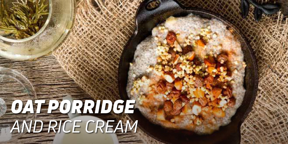 Oat Porridge with Rice Cream and Seeds