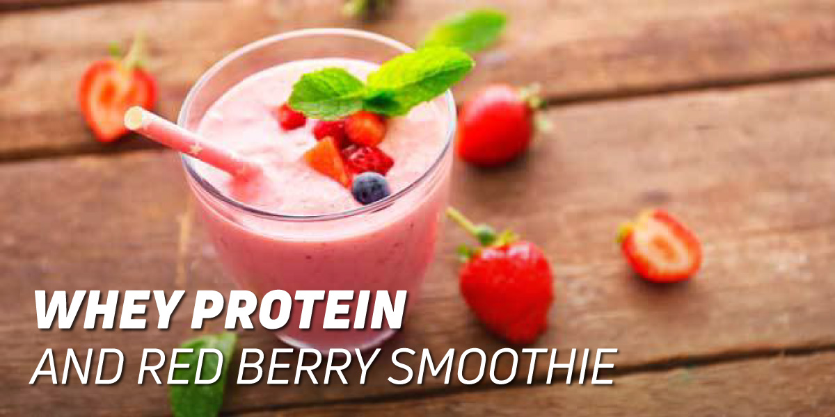 Whey Protein and Red Berry Smoothie