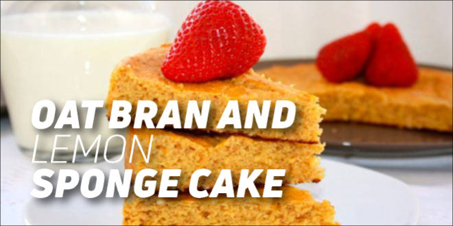 Oat bran and lemon sponge cake