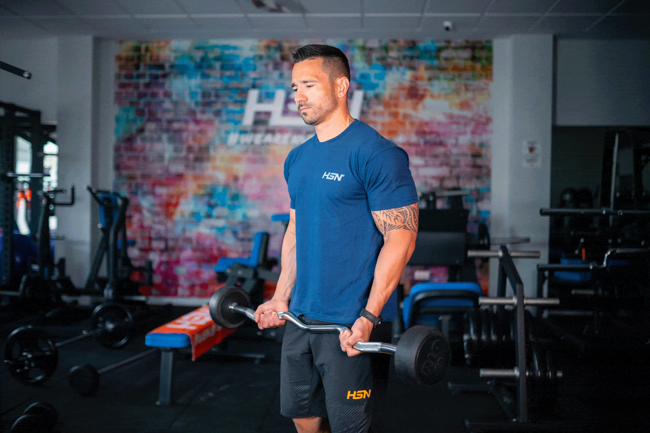 Z Bar Biceps Curl