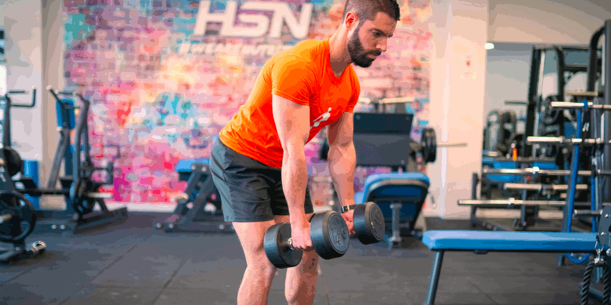 Dumbbell row Dumbbell row