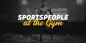 Sportspeople training at the gym