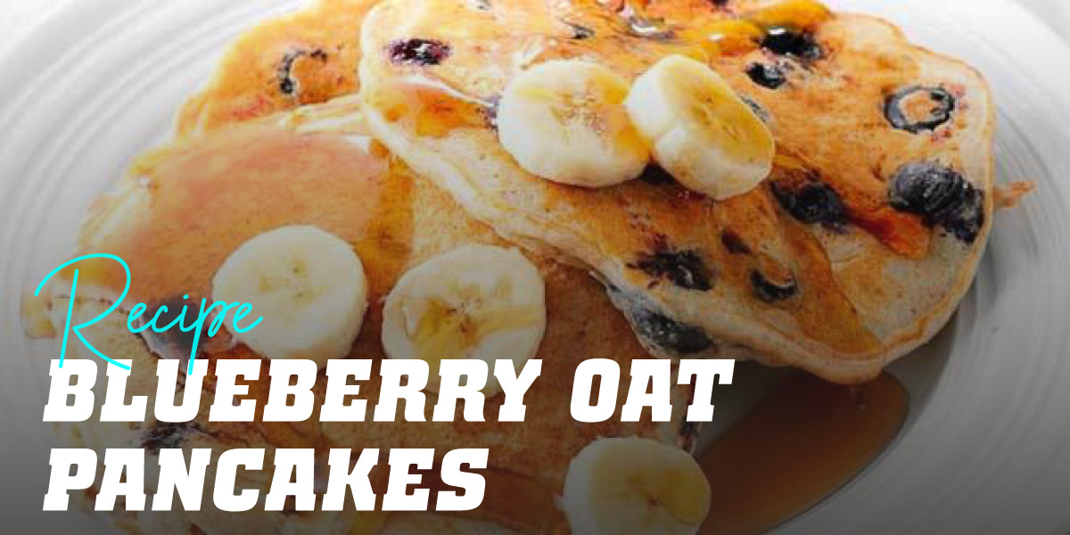 Oat Pancakes with Banana and Blueberries