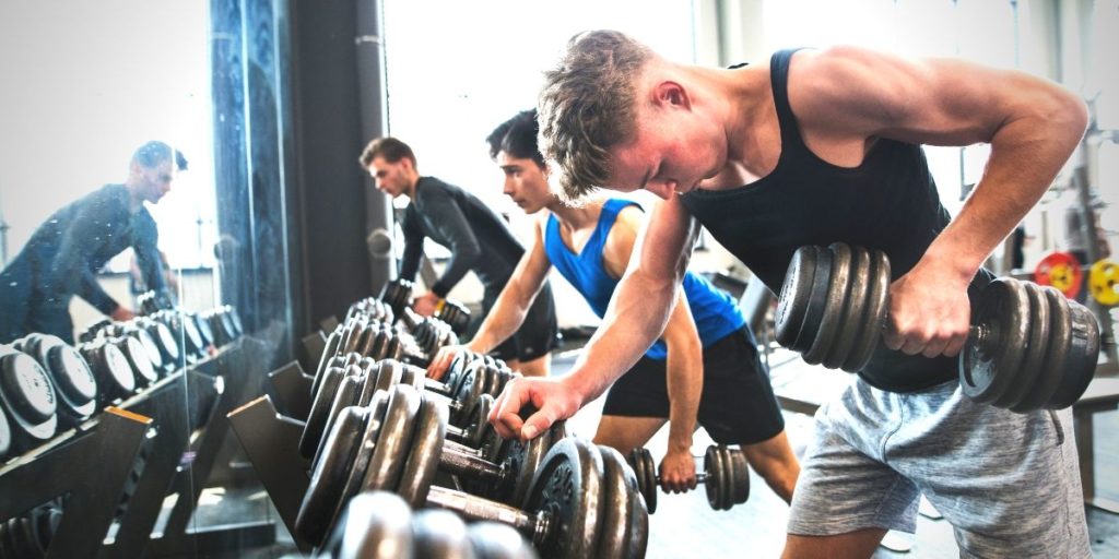 Weightlifting at the gym Weightlifting at the gym