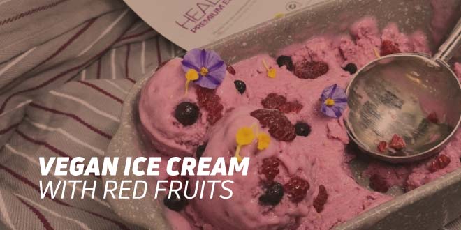 Vegan Ice Cream with Red Fruits