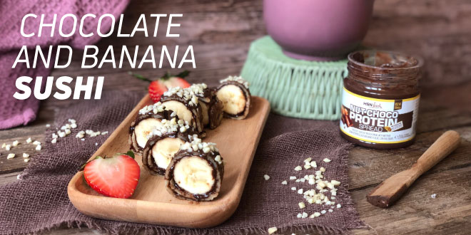 Chocolate and Banana Sushi