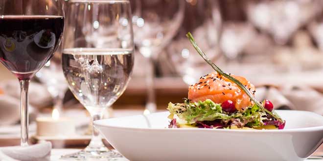 Eating at a restaurant