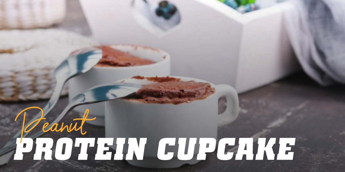 Peanut and Biscuit Protein Cupcake