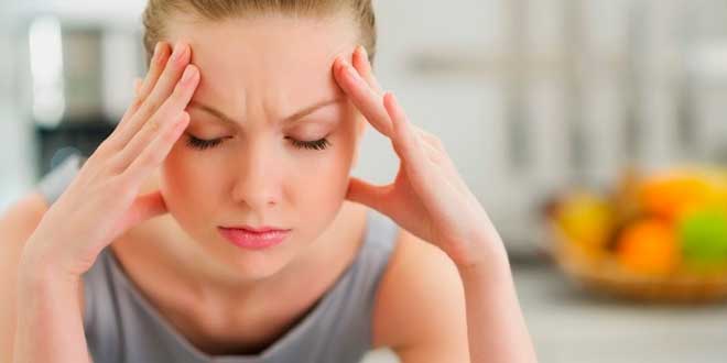 Woman with a headache