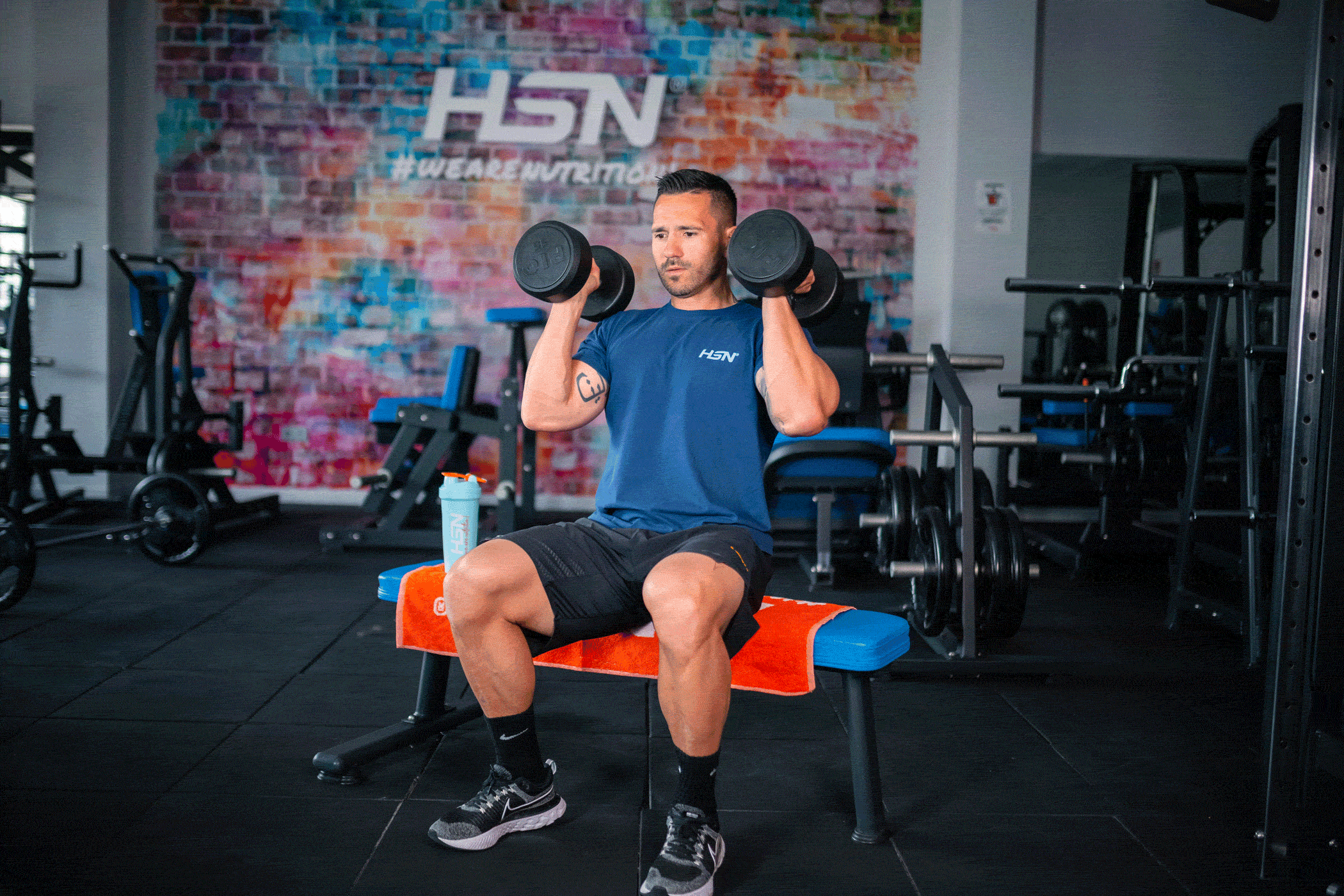 Militar press with dumbbells