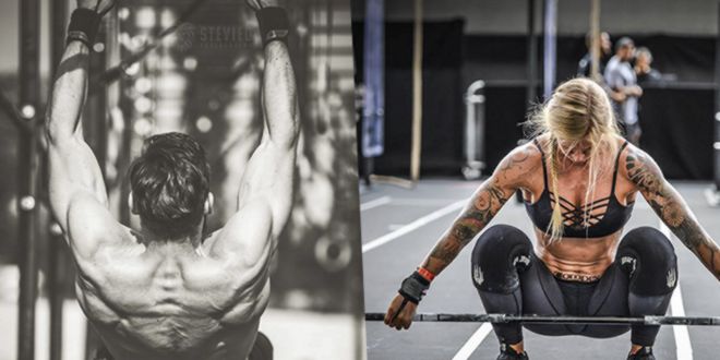 Man and woman weightlifting Man and woman weightlifting