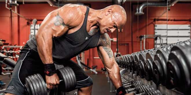 The Rock weightlifting