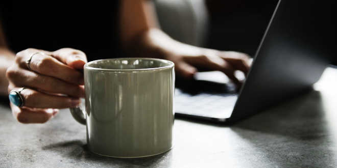 A cup of tea while working