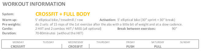 Workout Info