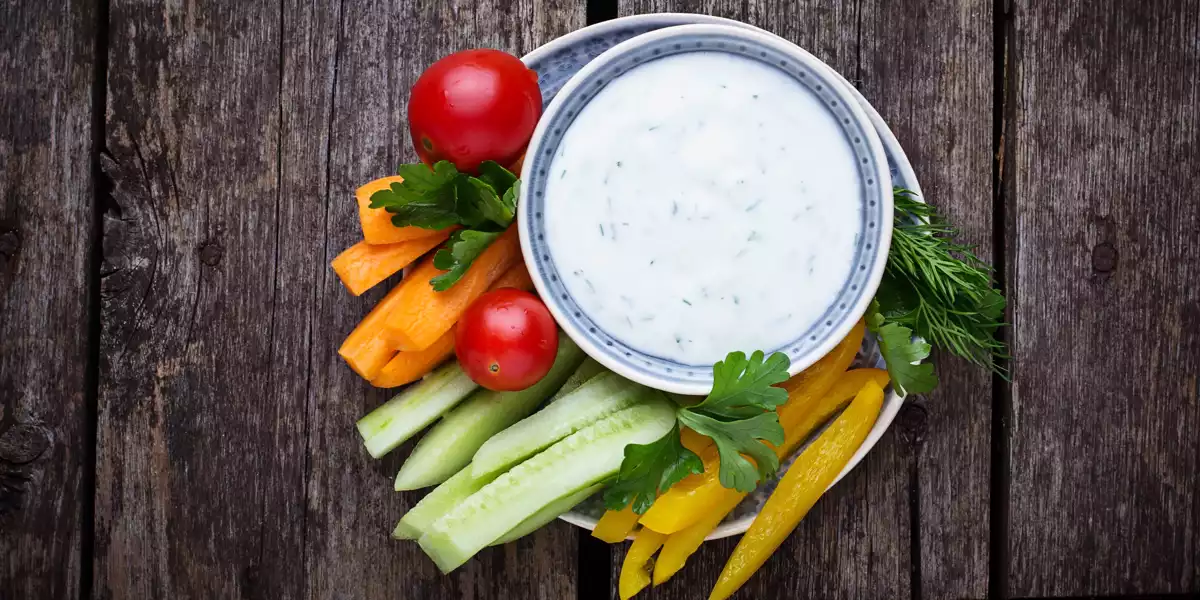 Veggies with Tzatziki Sauce