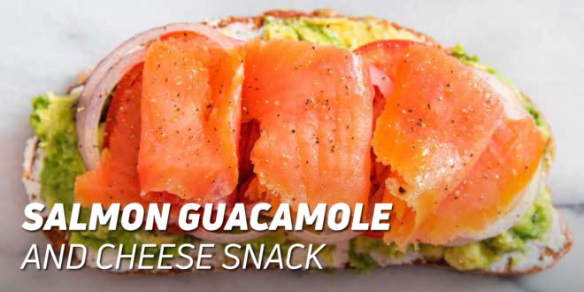 Salmon Guacamole and Cheese Snack