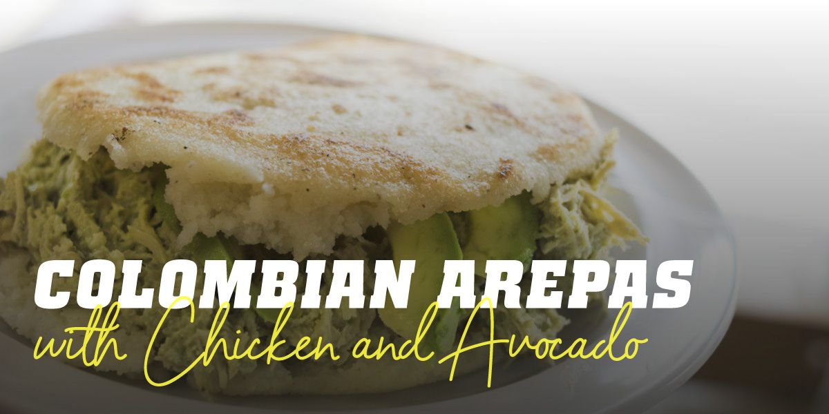 Rice Arepas with Chicken and Avocado