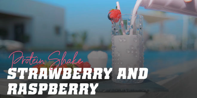 Strawberry and Raspberry Protein Shake