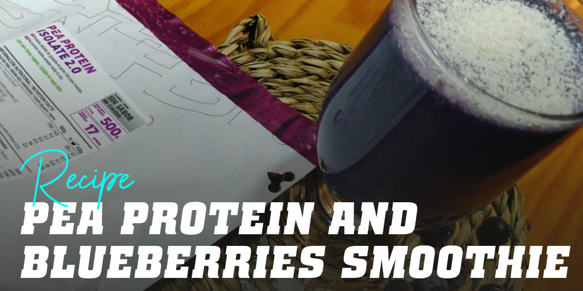 Pea Protein and Blueberries Smoothie with Coconut