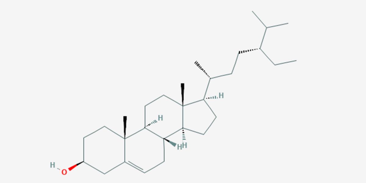 Chemical structure of beta-sitosterol.