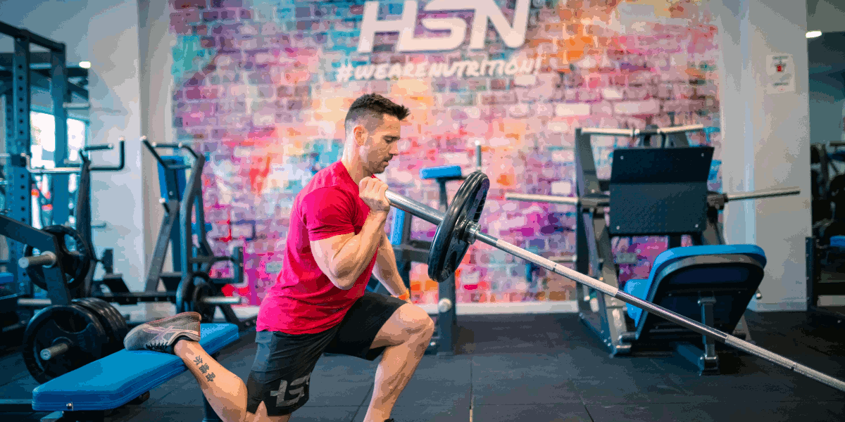 Landmine Bulgarian Squat