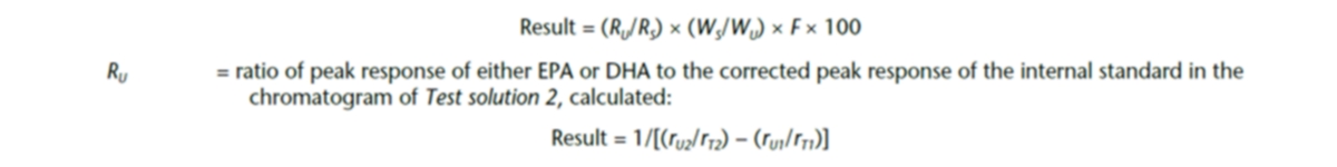 Formula for measuring the percentage of fatty acids by mass Formula for measuring the percentage of fatty acids by mass