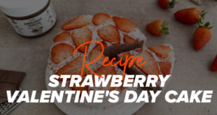 Strawberry Valentine's Day Cake