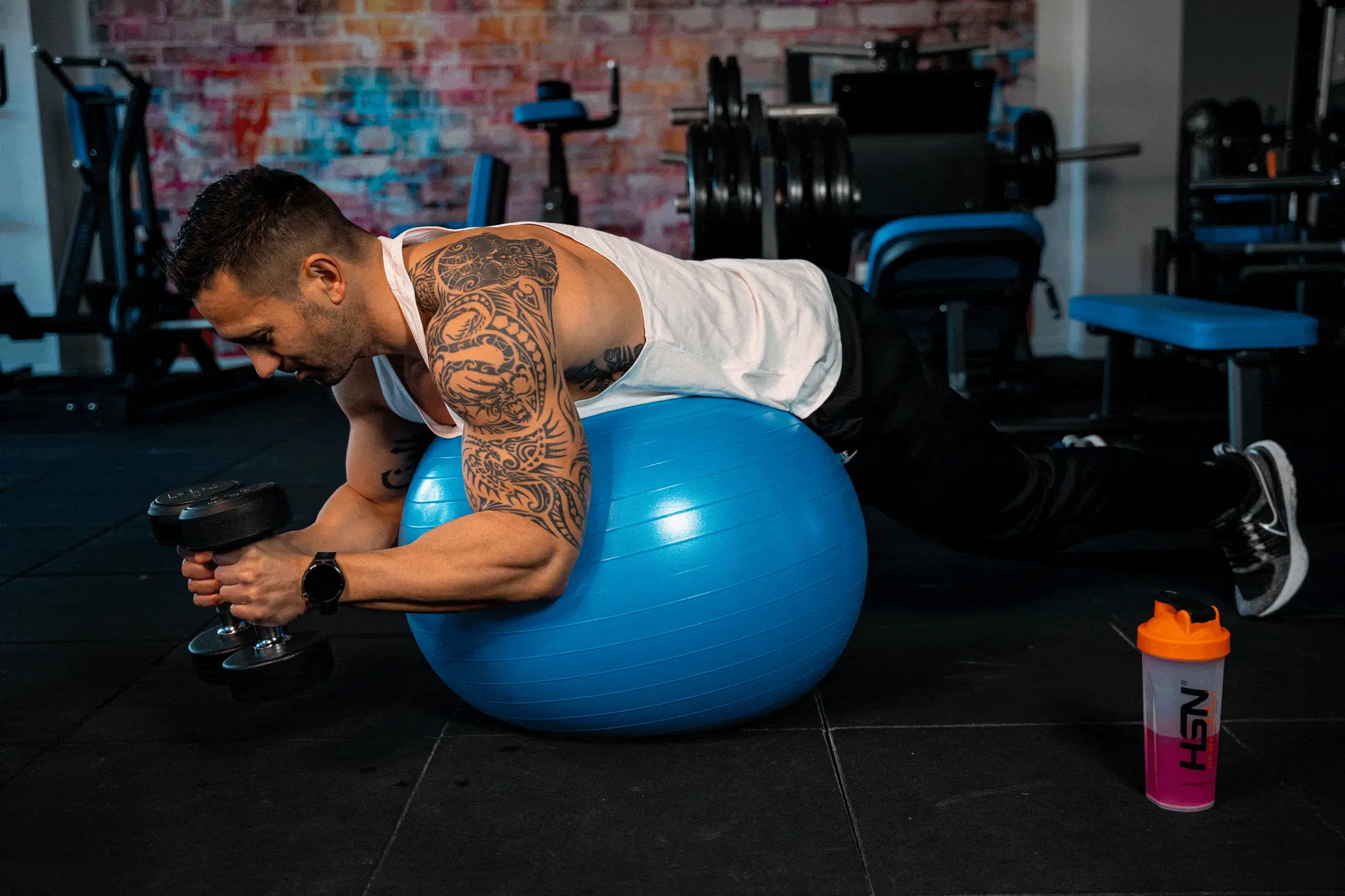 Ball Rear Deltoid Raise (Bent elbows) Ball Rear Deltoid Raise (Bent elbows)