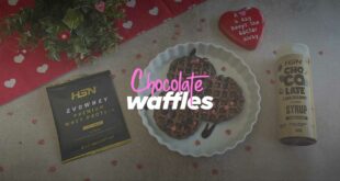 Chocolate Waffles for Valentine's Day