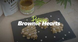 Pistachio Heart-Shaped Brownies