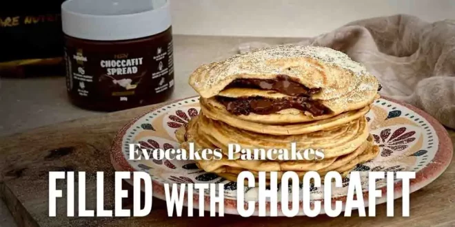 Evocakes pancakes filled with Choccafit Evocakes pancakes filled with Choccafit