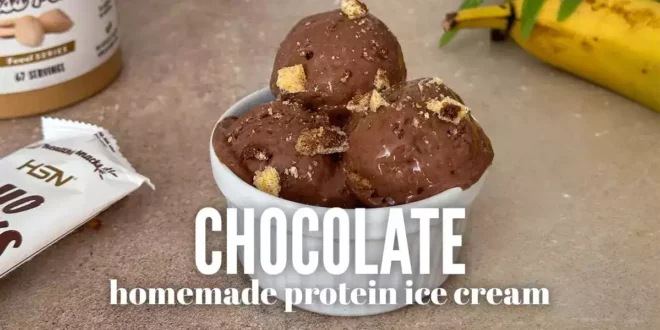 Homemade Chocolate Protein Ice Cream
