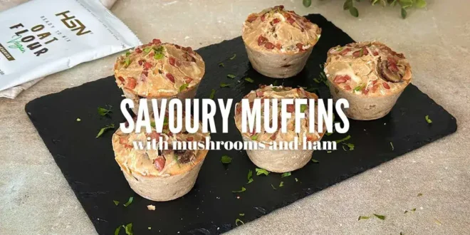 Savoury Mushroom and Ham Protein Muffins Savoury Mushroom and Ham Protein Muffins
