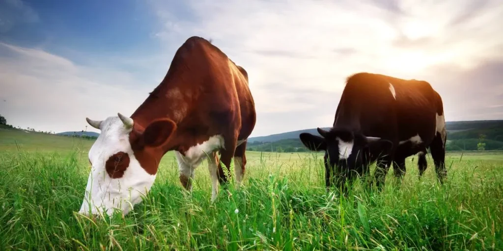 Grass fed cows