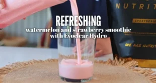 Refreshing Watermelon & Strawberry Smoothie with Evoclear Hydro