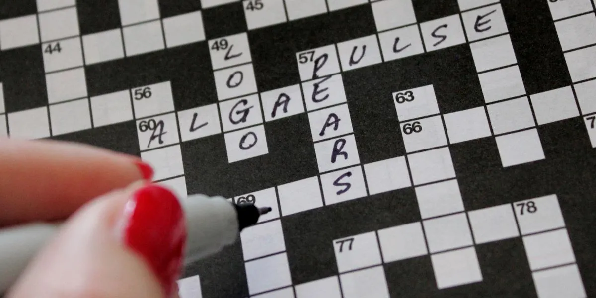 Doing a crossword
