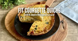 Fit courgette quiche with nutritional yeast