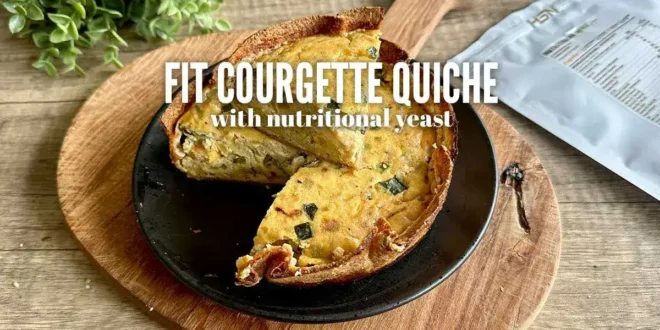 Fit courgette quiche with nutritional yeast Fit courgette quiche with nutritional yeast