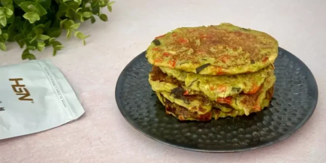 High-protein veggie omelette without eggs High-protein veggie omelette without eggs