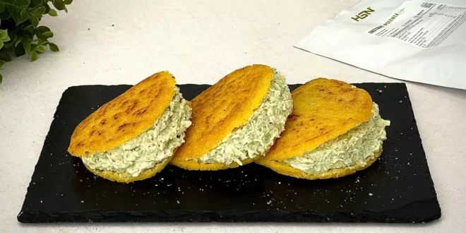 Polenta Arepas Filled with Creamy Chicken Polenta Arepas Filled with Creamy Chicken