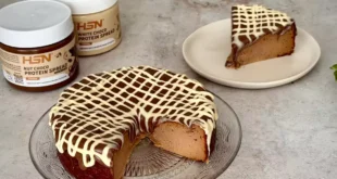 Protein Chocolate and Hazelnut Cheesecake