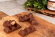 Crunchy Chocolate Bars Filled with Hazelnut Cream